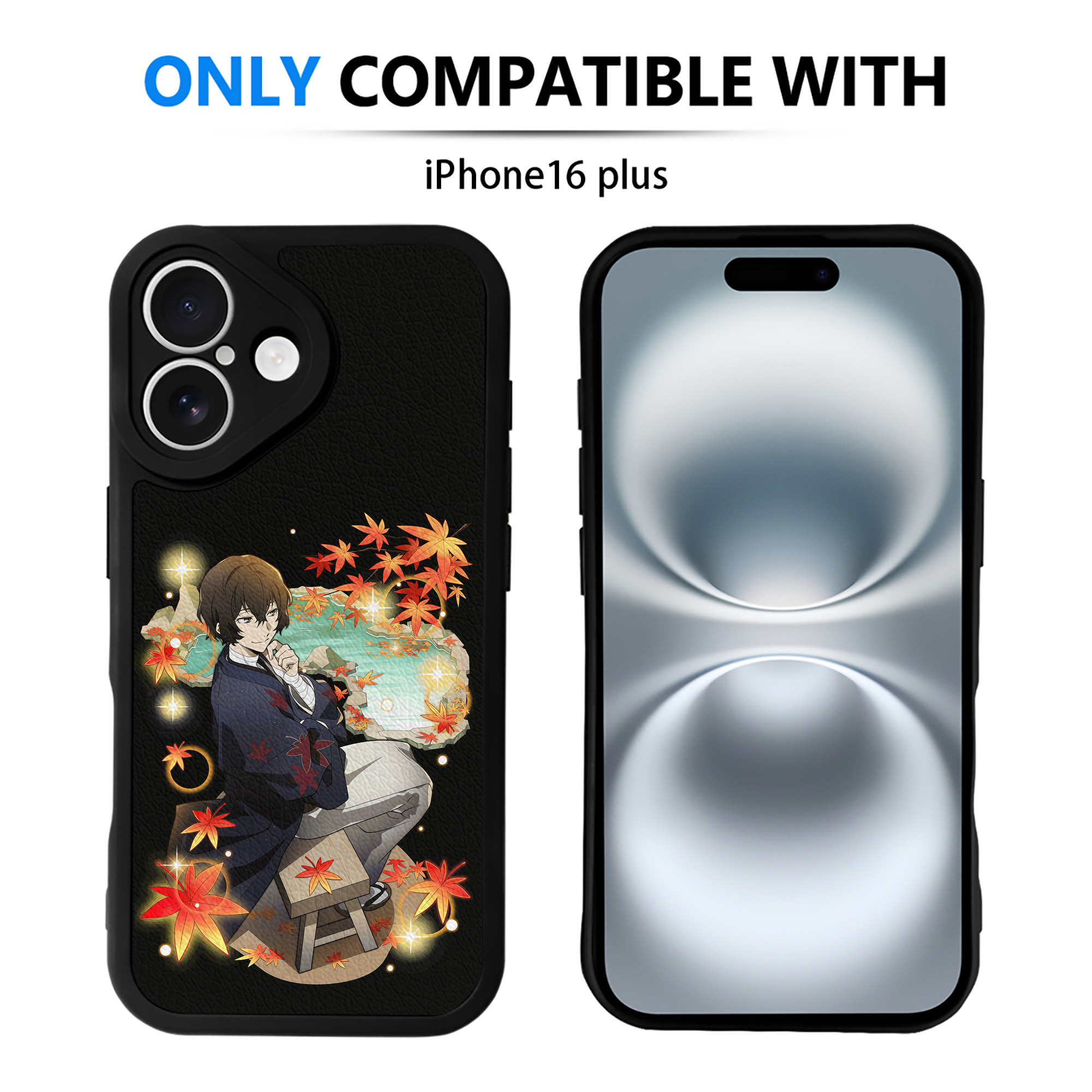 （画像用） 文豪ストレイドッグス Bungo Stray Dogs 【iPhone 16シリーズ対応】シリコンスマホケース（レザー調） 材質：シリコン